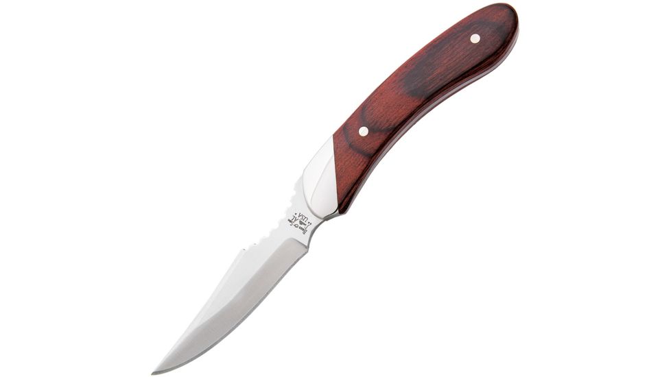 Bear &amp; Son Cutlery Rosewood Caper Fixed Blade Knife, 2.5in, 440 Stainless Steel, Clip Point, Satin, Rosewood Handle BC2009R