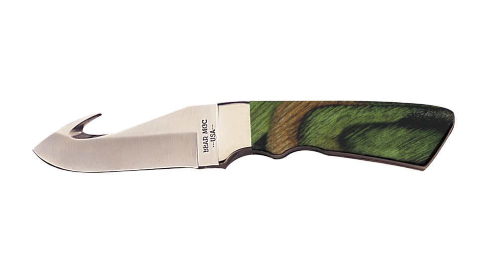 Bear &amp; Son Guthook Hunter Camo Fixed Blade Knife BC244CW