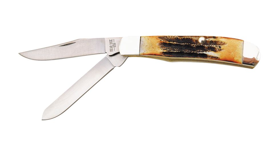 Bear &amp; Son Mini Trapper Stag Fold Knife BC507
