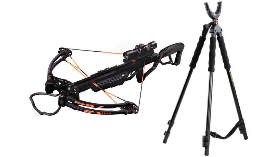 Bear X Fortus Crossbow Package, Black, A6FRTBK180 W/ Vanguard Quest Tripod