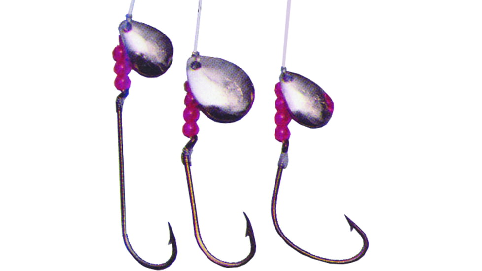 BearPaw Flicker Snelled Hook, Long Shank, 8in Mono, Bronze, Size 8, 6 per Pack, FNLS-8