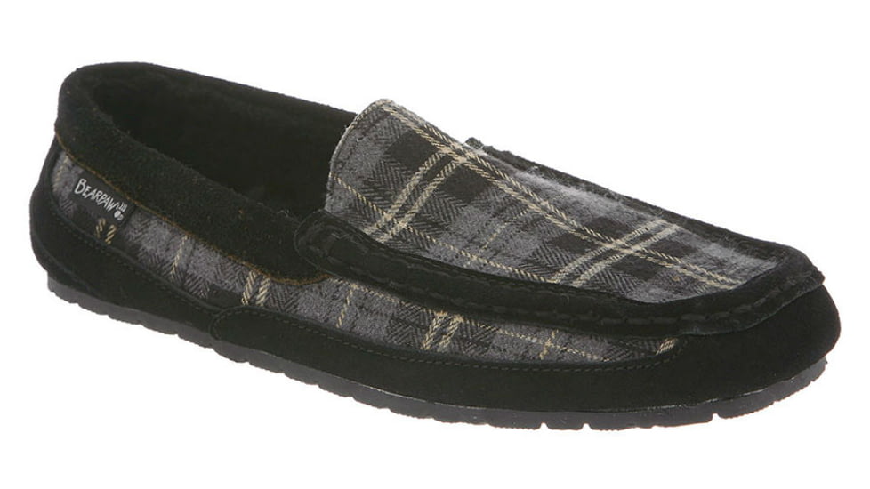 BearPaw Peeta Winter Slipper - Men's-Black/Grey-Medium-10 US