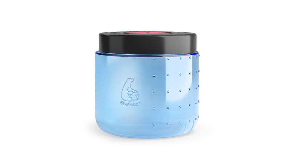 BearVault Jaunt Bear Resistant Food Canister, Transparent Blue, 1.9 Gal, BV450