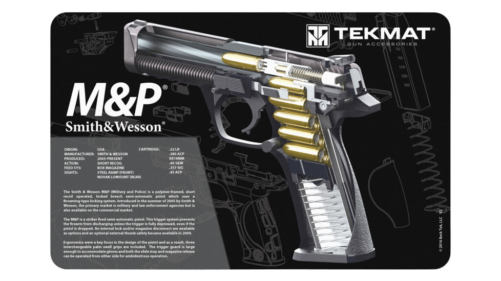 BECK TEK, LLC TEKMAT TEKR17SWMPCA S&amp;W M&amp;P 3D Cutaway Handgun Cleaning Mat 11x