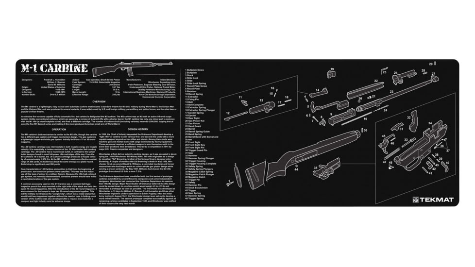 BECK TEK, LLC TEKMAT TEKR36M1CARB M1 Carbine Gun Cleaning Mat 12x36x1/8