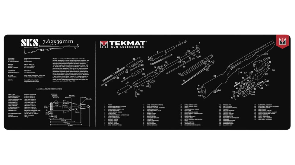 BECK TEK, LLC TEKMAT TEKR36SKS SKS Gun Cleaning Mat 12x36x1/8