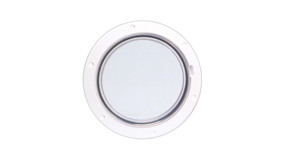 Beckson Marine 6" Clear Center Pry-Out Deck Plate - White 46450