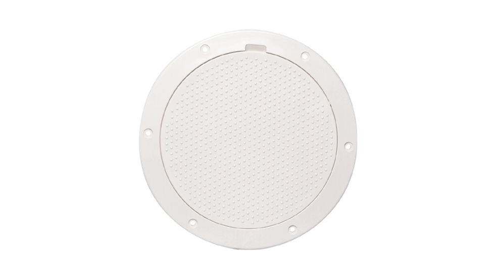Beckson Marine 6" Non-Skid Pry-Out Deck Plate - White 46452