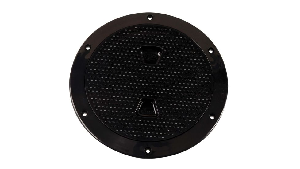 Beckson Marine 6" Non-Skid Screw-Out Deck Plate - Black 46429