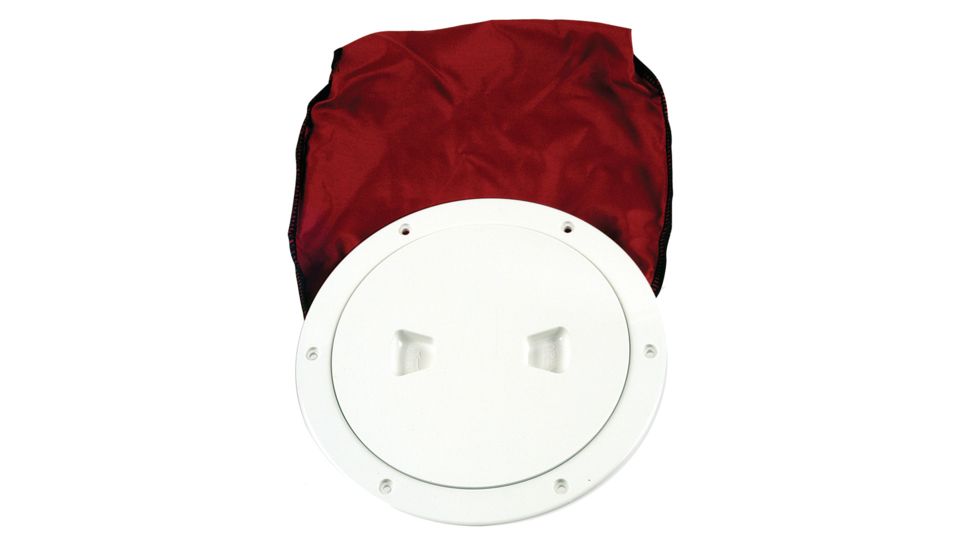 Beckson Marine 6" Stow-Away Deck Plate - White w/12" Bag 46444