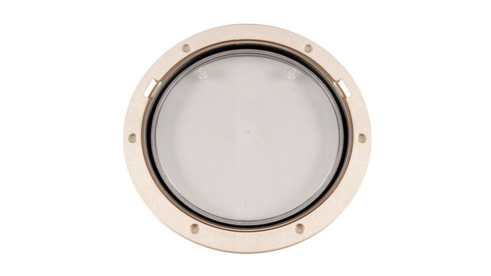 Beckson Marine 8" Clear Center Pry-Out Deck Plate - Beige 46455