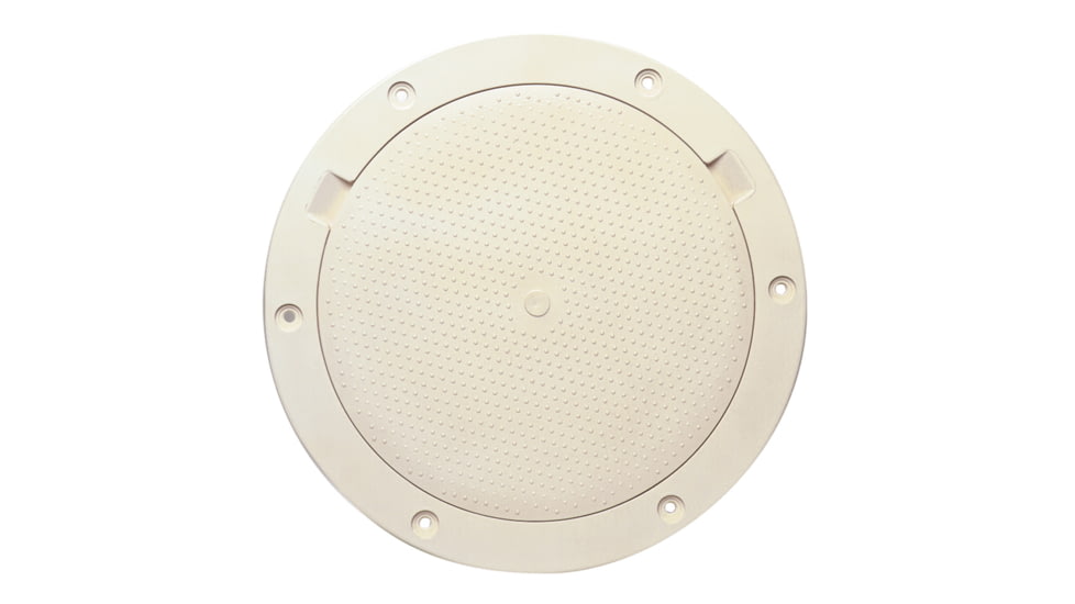 Beckson Marine 8" Non-Skid Pry-Out Deck Plate - Beige 46457