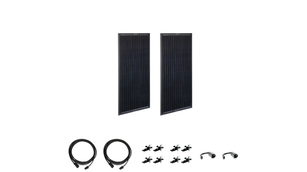Zamp Solar Obsidian Series 200 Watt Solar Panel Kit, 2x100 watts, Black, One Size, ZSK1007