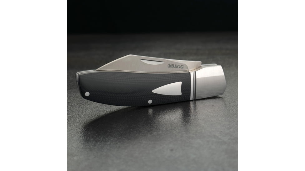 Begg Knives Slip Joint Sheepfoot Black G10