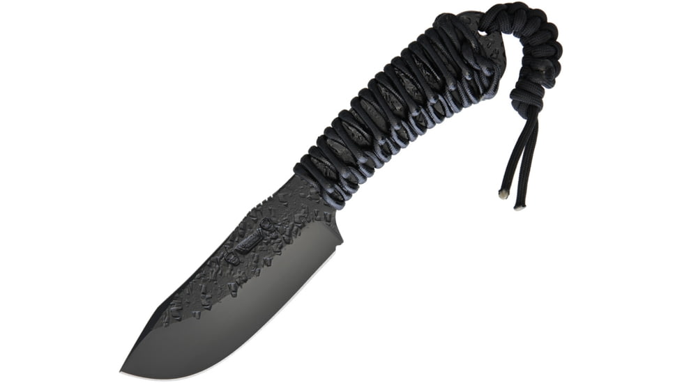 Behring Pro EDC Knife, 8.75in Overall, 4.25in Black Cerakote Finish 01 Tool Steel Drop Point, Black Handle, Marine Epoxy Coated Black 550 Paracord Wrapped Handle, PRO EDC ALL BLACK