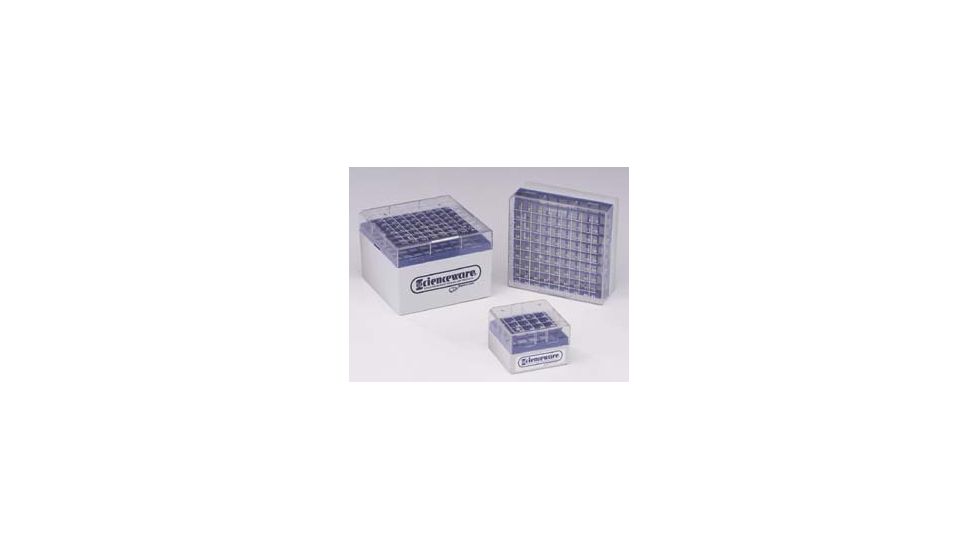 Bel-Art Cryo-Safe Vial Storage Boxes, SCIENCEWARE 188490002 Box For 5 Ml Vials Holds 81 Vials