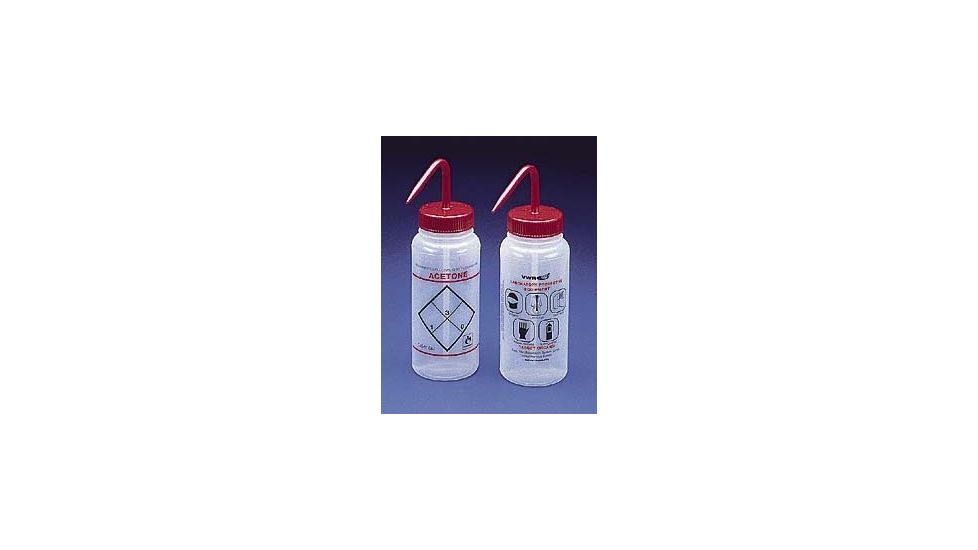 Bel-Art Safety Wash Bottles, Low-Density Polyethylene, Wide Mouth 116462458 500 Ml (17 oz.) Capacity