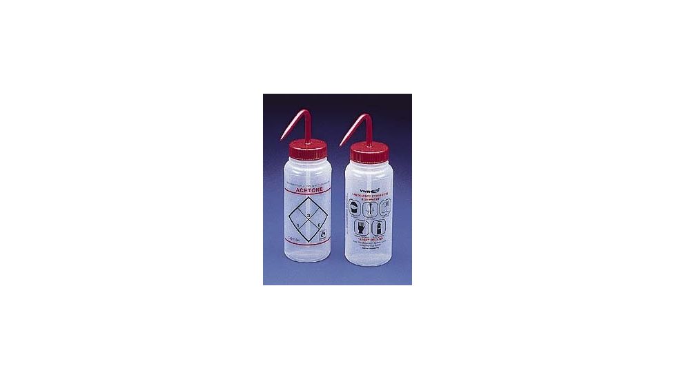 Bel-Art Safety Wash Bottles, Low-Density Polyethylene, Wide Mouth 116462621 500 Ml (17 oz.) Capacity