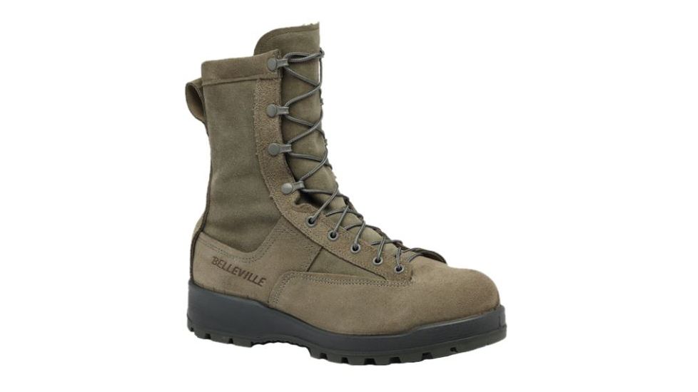 Belleville Mens 600g Insulated Waterproof Steel Toe Boot, Sage, 9.5, Wide 675ST 095W