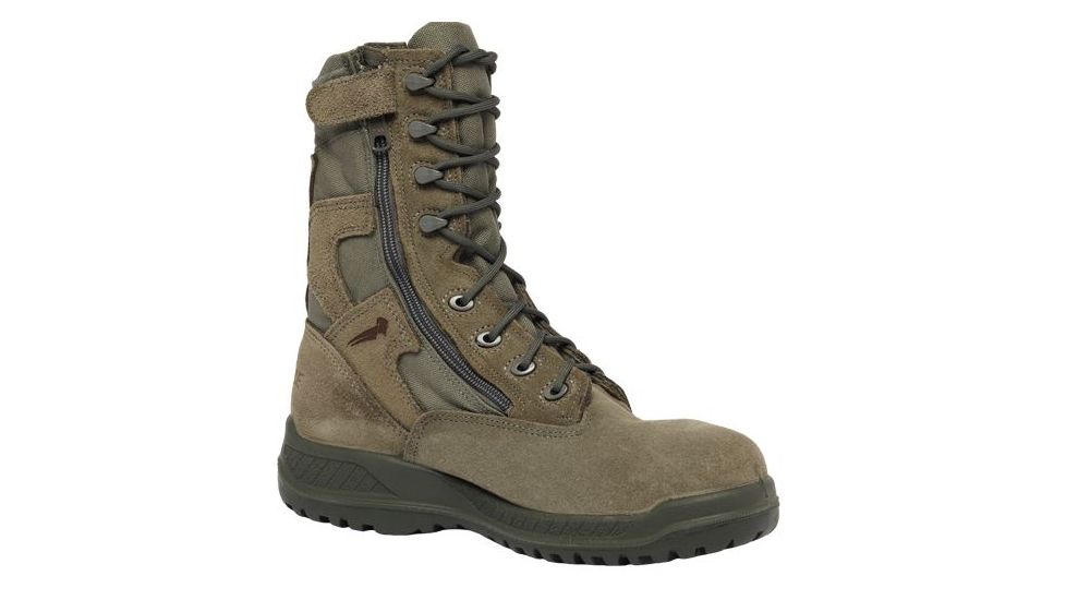 Belleville Mens Hot Weather Side-Zip Steel Toe Tactical Boot, Sage, 13, Wide 610ZST 130W