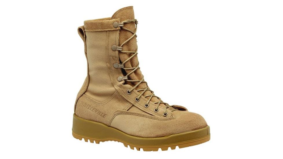 Belleville Mens Waterproof Steel Toe Combat Boot, Tan, 11, Regular 790ST 110R