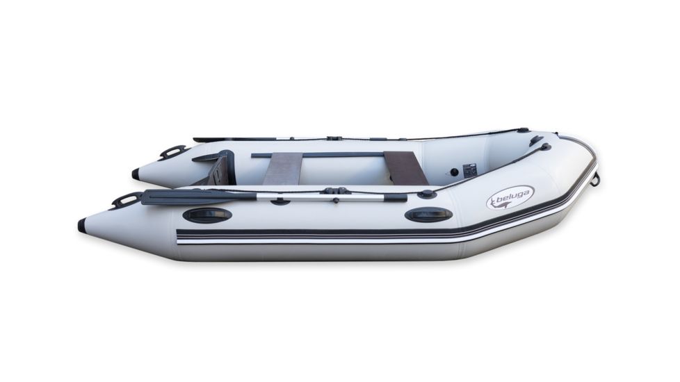 Beluga Boats 10 Feet Inflatable Boat, 3 Person, Light Gray C-10FFDGREY
