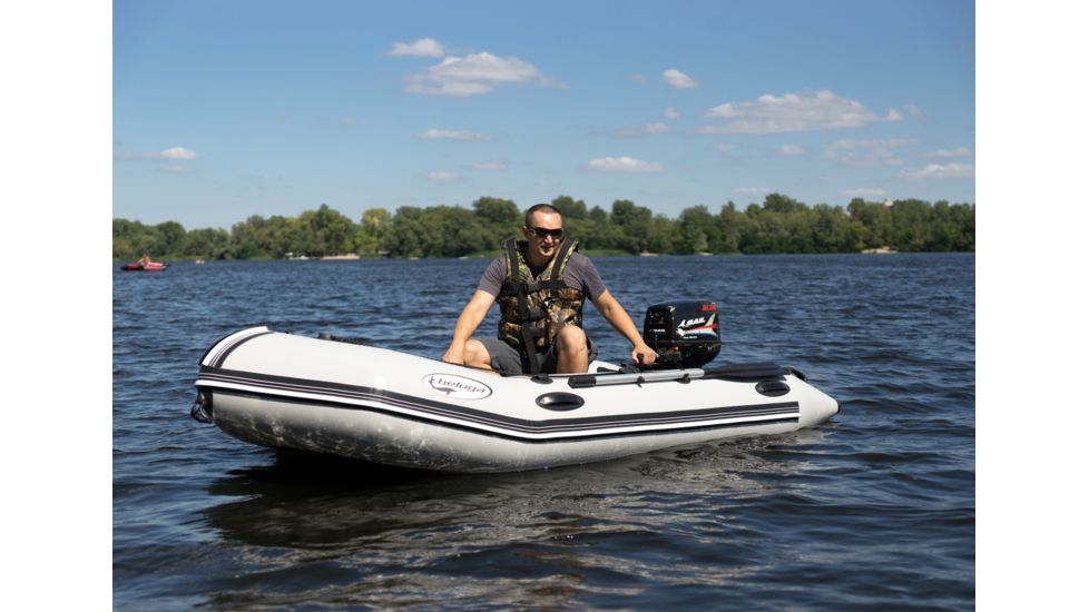 Beluga Boats 10 Feet Inflatable Boat, 3 Person, Light Gray C-10FFDGREY