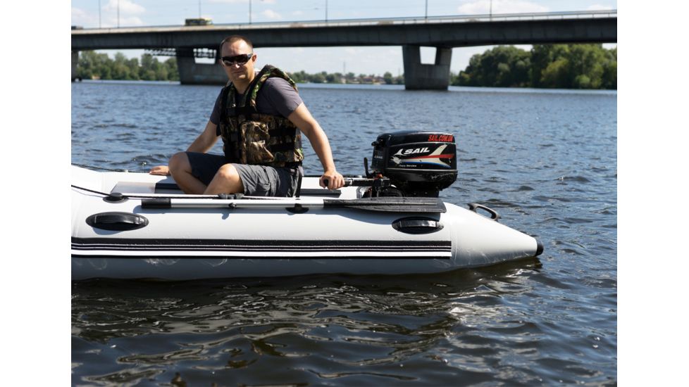 Beluga Boats 11 Feet Inflatable Boat, 4 Person, Light Gray C-11FFDGREY