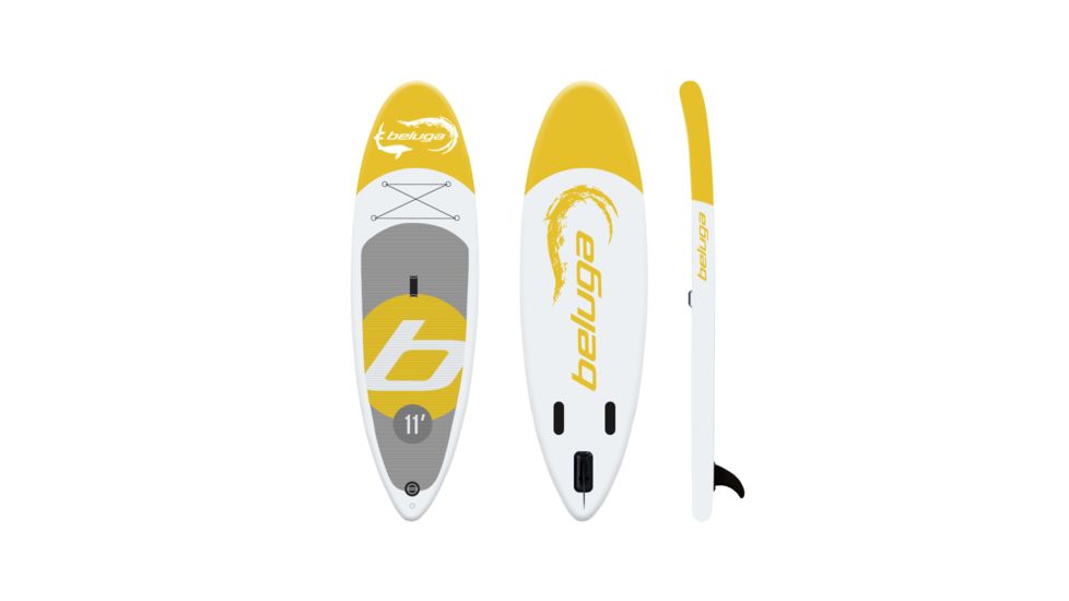 Beluga Boats 11Ft Windsurfing Stand Up Inflatable Paddle Board, Yellow BL11WS