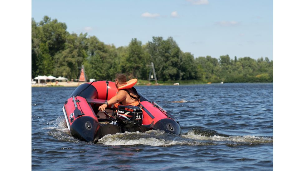Beluga Boats 12 Feet Inflatable Boat, 6 Person, Red/Black K-12RFDRED