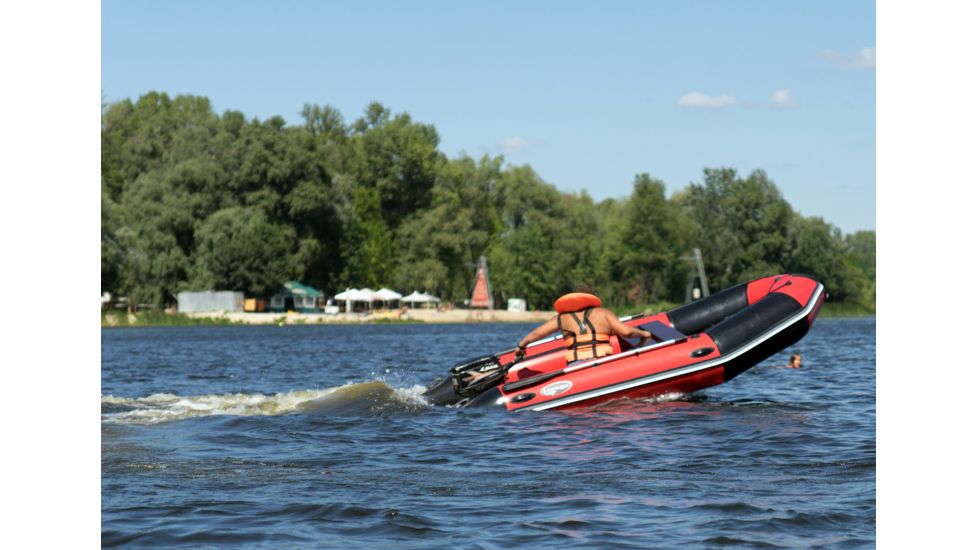 Beluga Boats 12 Feet Inflatable Boat, 6 Person, Red/Black K-12RFDRED