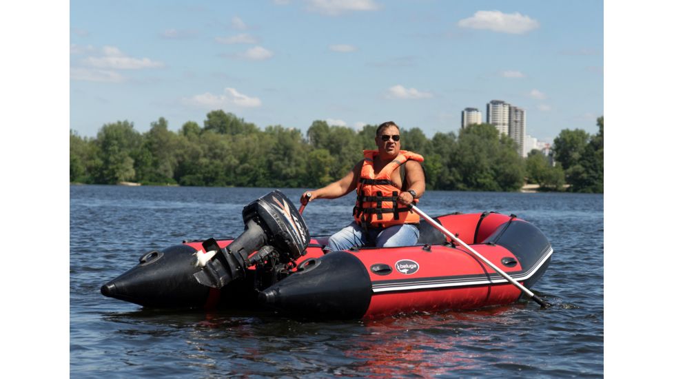 Beluga Boats 13 Feet Inflatable Boat, 7 Person, Red/Black K-13RFDRED