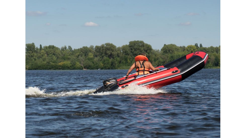 Beluga Boats 13 Feet Inflatable Boat, 7 Person, Red/Black K-13RFDRED