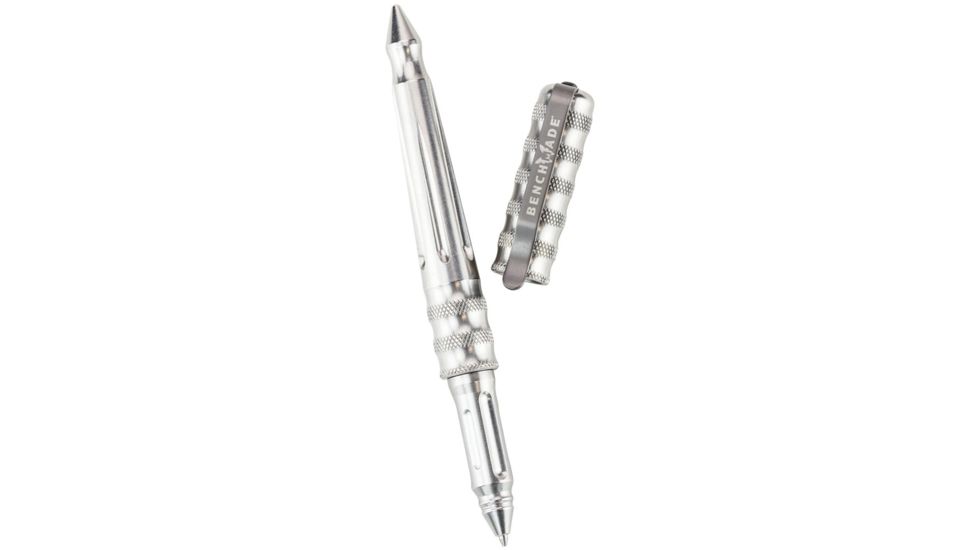 Benchmade 1100 Series Tactical Pen, Stainless Steel Body, Stainless Grip, Black Ink 1100-4