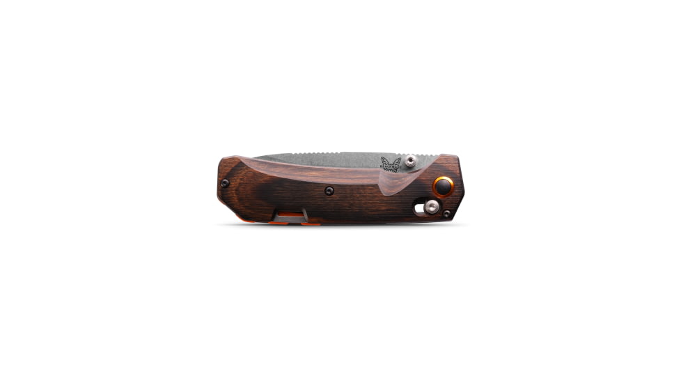 Benchmade Hunt Grizzly Creek Hunting Folding Knife, 3.49 in, CPM-S30V Steel, Drop Point Blade, Stabilized Wood, Brown Handle 15062