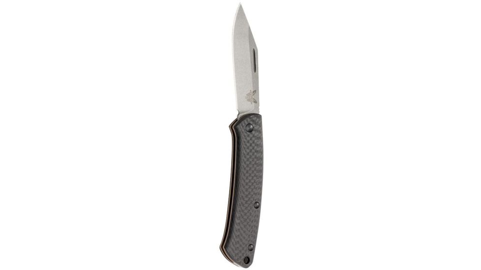 Benchmade 318-2 Proper Folding Knife, 2.82in, CPM-S90V Steel, Clip-point Blade, Carbon, 318-2