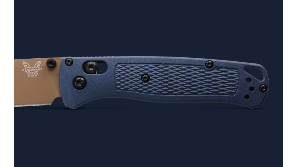 Benchmade 535FE-05 Bugout Folding Knife, 3.24, CPM-S30V 58-60, Drop-point, Crater Blue, 535FE-05