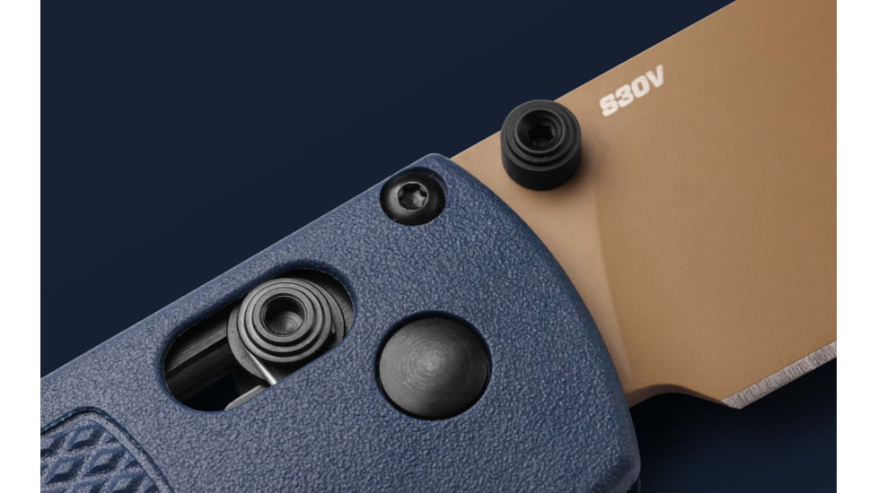 Benchmade 535FE-05 Bugout Folding Knife, 3.24, CPM-S30V 58-60, Drop-point, Crater Blue, 535FE-05