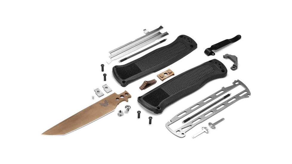 Benchmade Shootout Automatic Folding Knife 3.51in, CPM-Cru-Wear, Tanto Blade, Flat Earth Handle, 5370FE