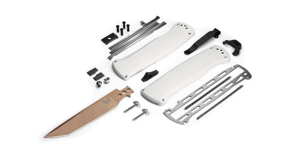 Benchmade Shootout Automatic Folding Knife, 3.51in, CPM-CruWear, Tanto Blade, Cool Gray Handle, 5370FE-02