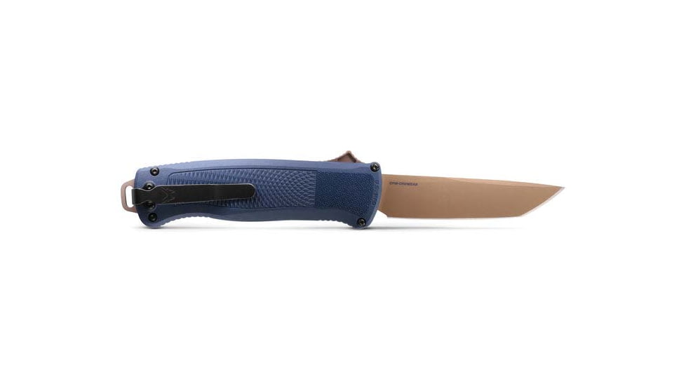 Benchmade Shootout Automatic Folding Knife, 3.51in, CPM-CruWear, Tanto Blade, Crater Blue Handle, 5370FE-01