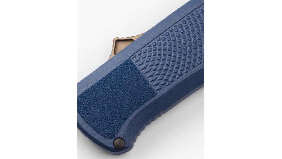 Benchmade Shootout Automatic Folding Knife, 3.51in, CPM-CruWear, Tanto Blade, Crater Blue Handle, 5370FE-01