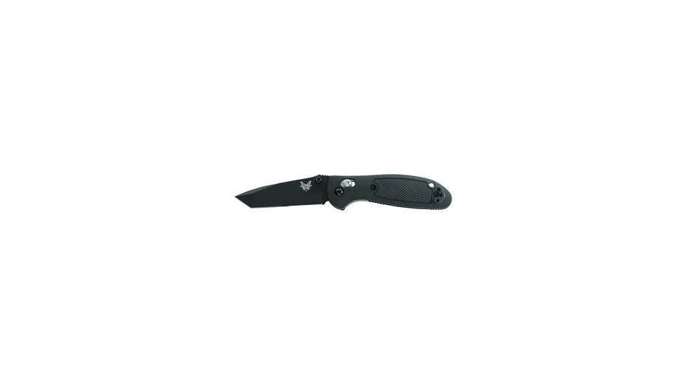 Benchmade 557 Tanto Mini-Griptilian Folding Knife, Plain Edge/ BK1 Coated Blade 557BK
