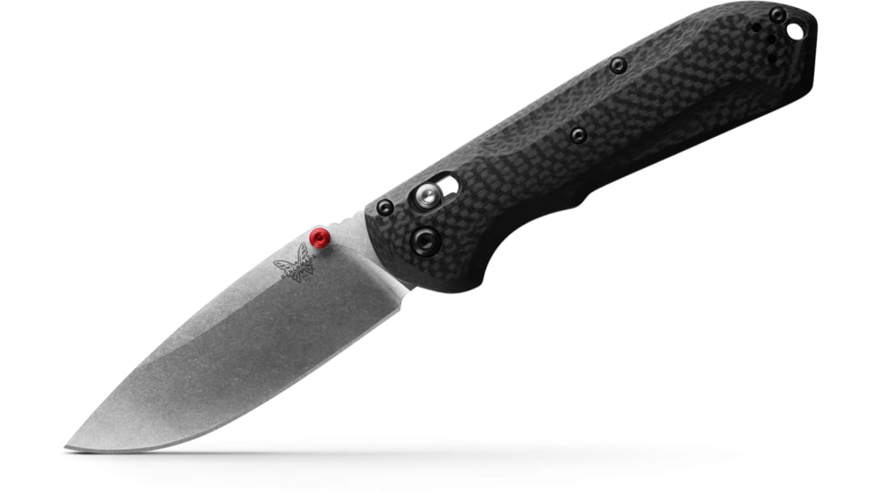 Benchmade Freek Folding Knife, 3.6 in, CPM-S90V Steel, Every Day, Drop Point Blade, Carbon Fiber, Black Handle, 560-03