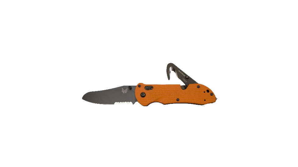 Benchmade 915 Triage Triple Utility Tool Knife w/ Combo Edge BK Blade &amp; Safety Orange Handle 915SBK-ORG
