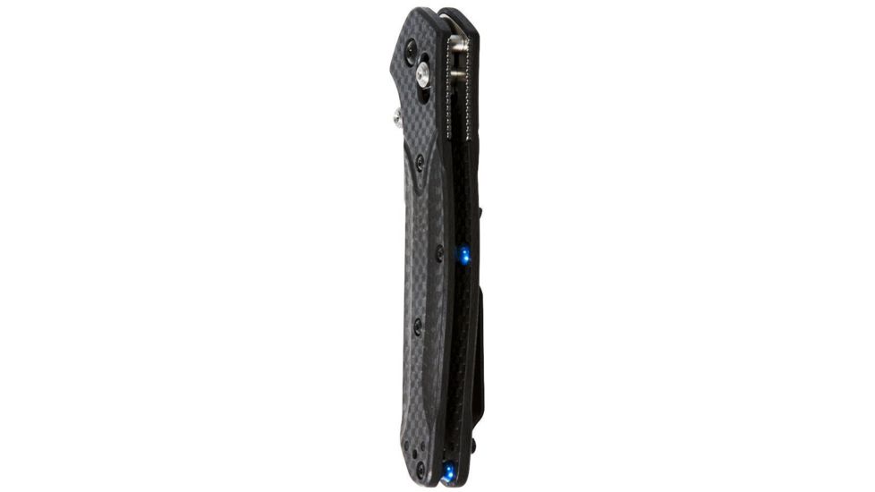 Benchmade 940 Blue Class Folding Knife, Plain Edge/ Satin Finish CPM-S90V Blade/ Carbon Fiber Handle Scales 940-1