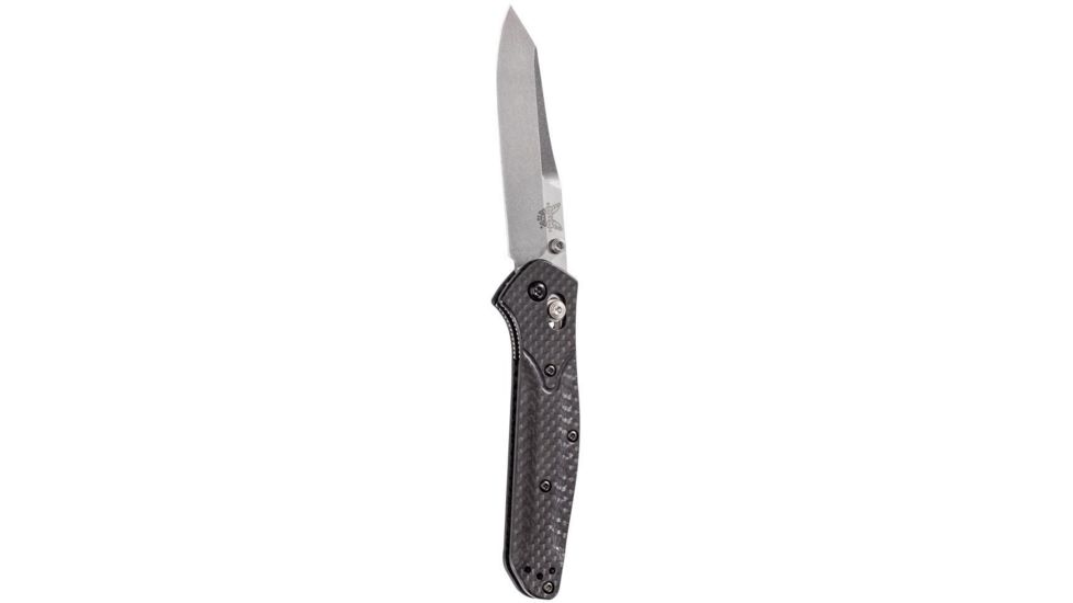 Benchmade 940 Blue Class Folding Knife, Plain Edge/ Satin Finish CPM-S90V Blade/ Carbon Fiber Handle Scales 940-1