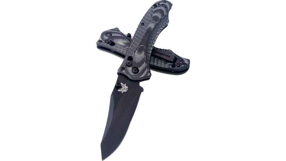 Benchmade 950 Rift Knife by Osborne Design w/ Plain Edge BK1 Coated Blade, Black G10 Handle 950BK-1