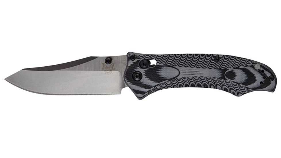 Benchmade 950 Rift Knife by Osborne Design w/ Plain Edge Blade, Black &amp; Charcoal Handle 950