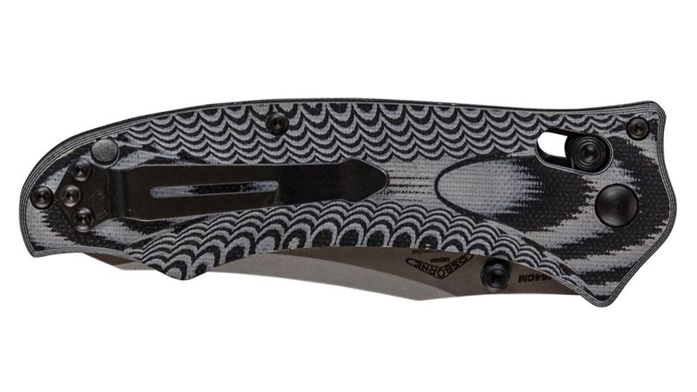 Benchmade 950 Rift Knife by Osborne Design w/ Plain Edge Blade, Black &amp; Charcoal Handle 950